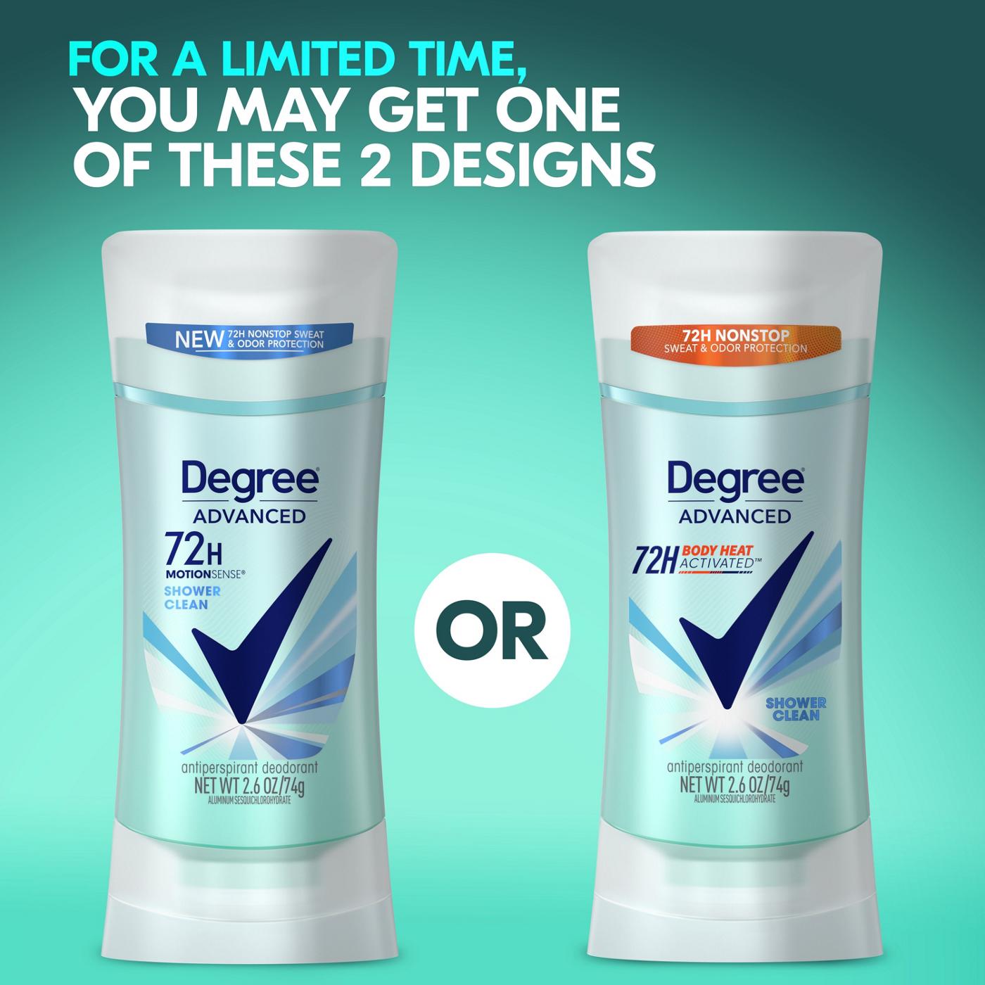 Degree 72 Hr Advanced Antiperspirant Deodorant Shower Clean Shop