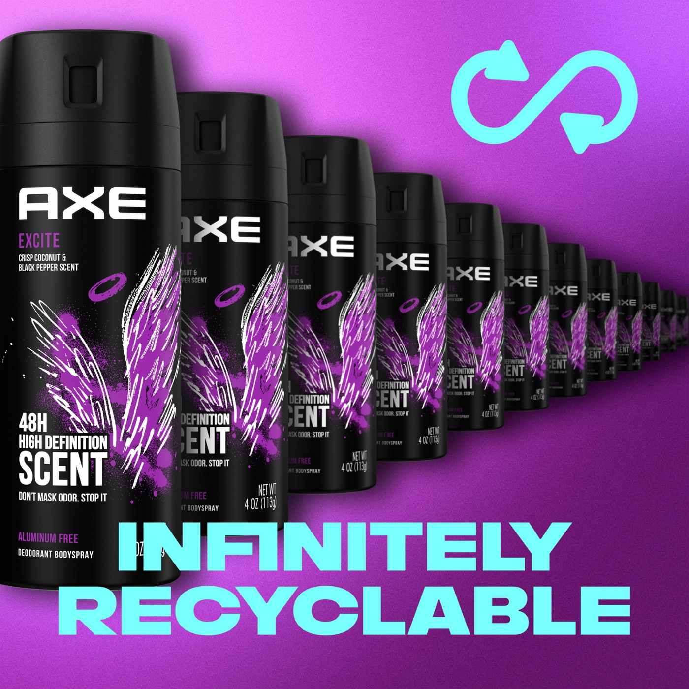 AXE Men's 48 Hr Deodorant Body Spray - Excite; image 2 of 7