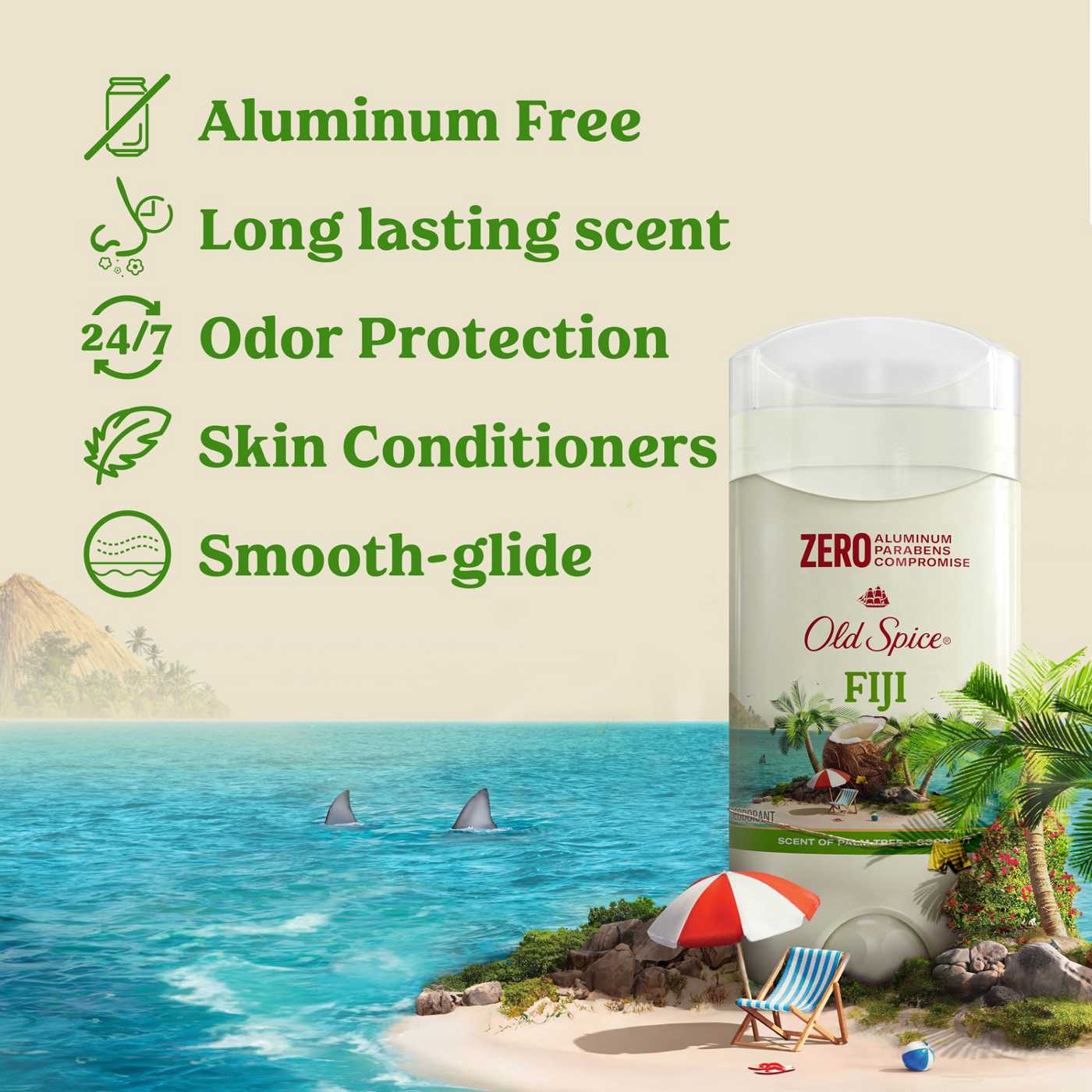 Old Spice Aluminum-Free Deodorant - Fiji; image 2 of 10