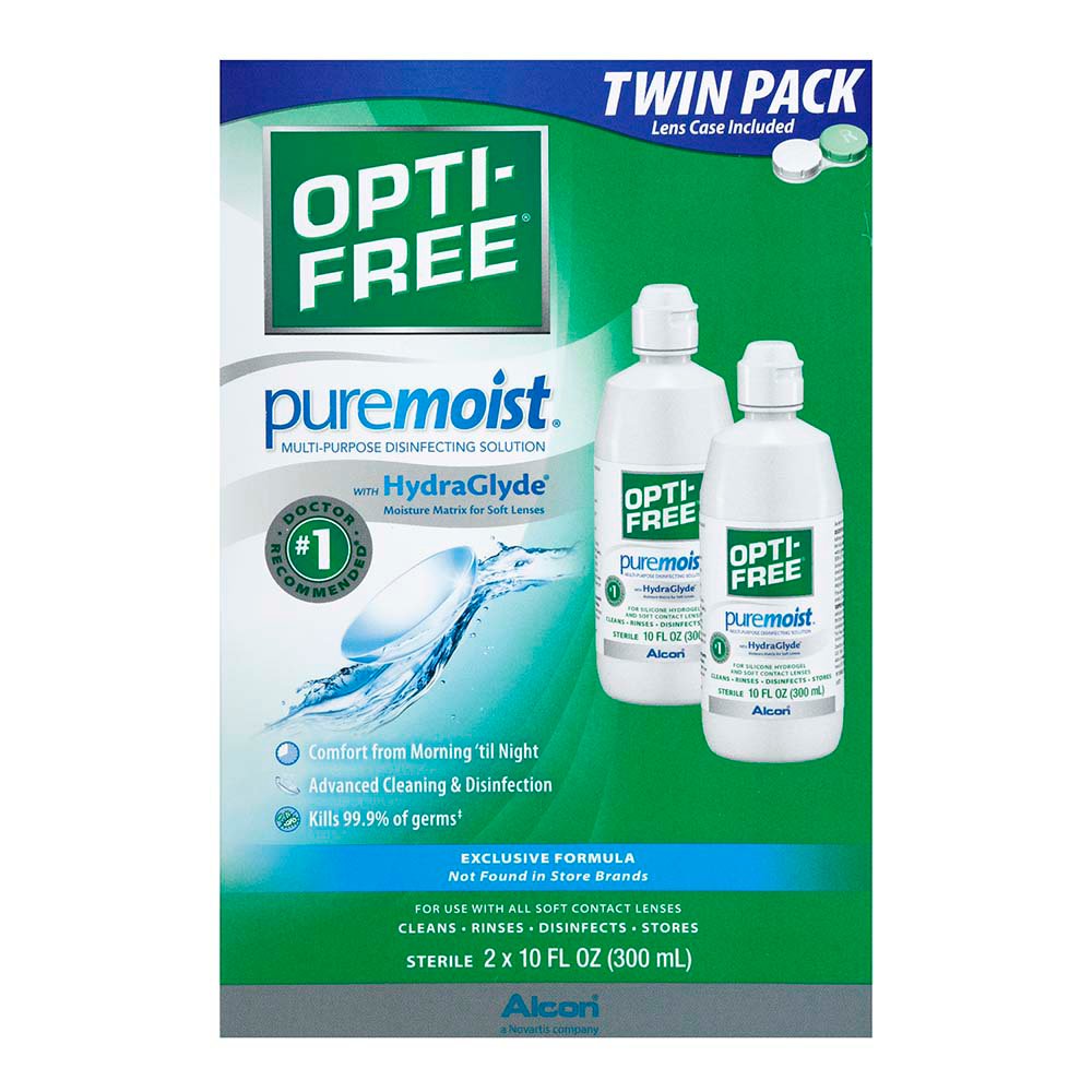 Opti Free Puremoist Multi Purpose Disinfecting Solution With Lens Case