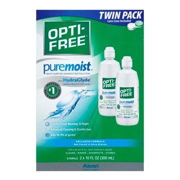 OPTI-FREE Puremoist Multi-Purpose Disinfecting Solution, 2 pk