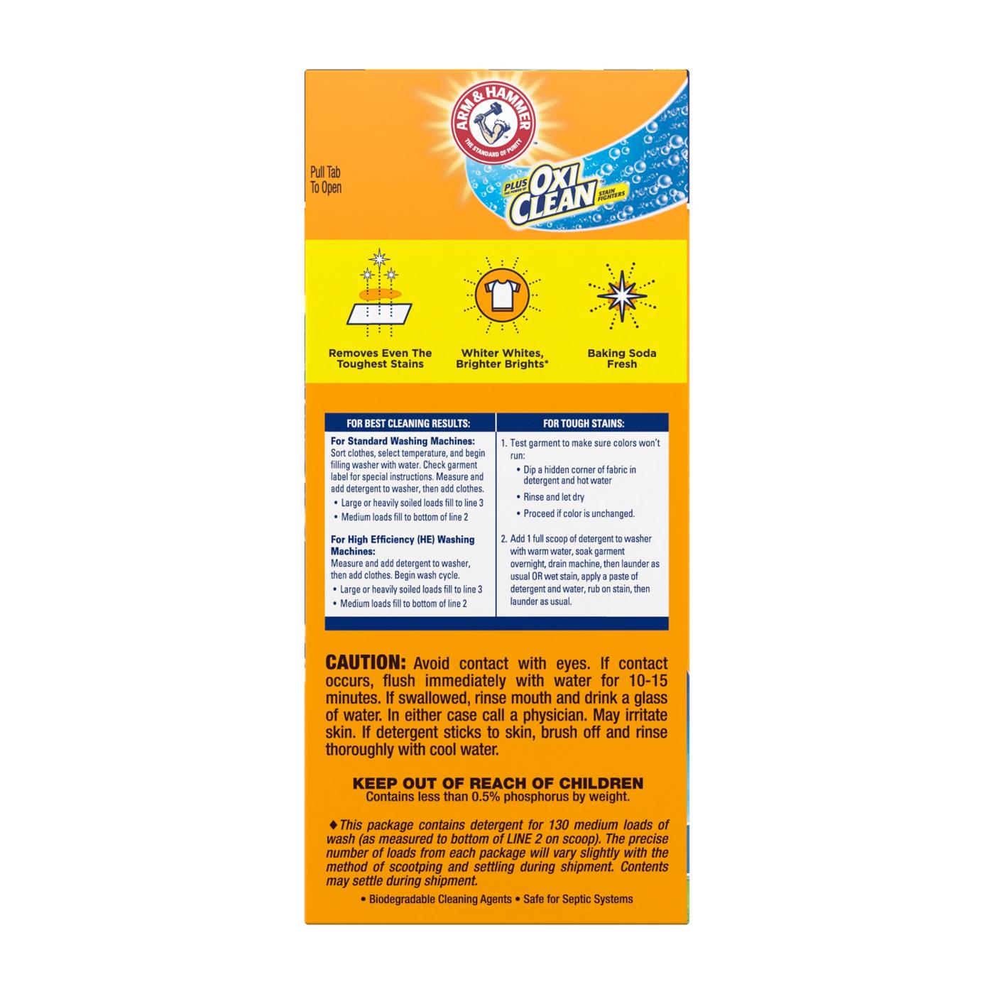 Arm & Hammer Plus OxiClean Powder Laundry Detergent, 130 Loads - Fresh Scent; image 12 of 13