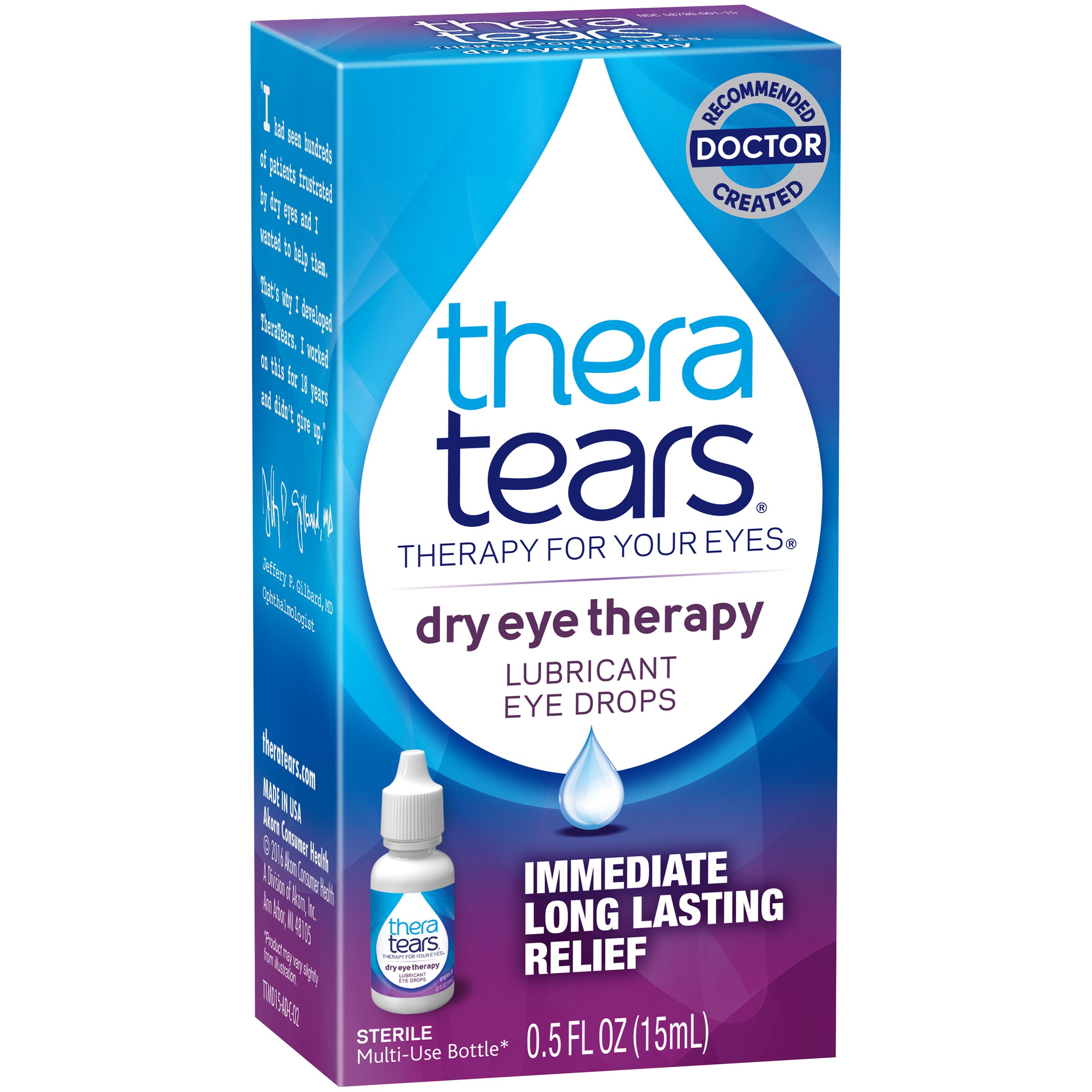 TheraTears Lubricant Eye Drops Sterile Multi-Use Bottle - Shop Eye ...