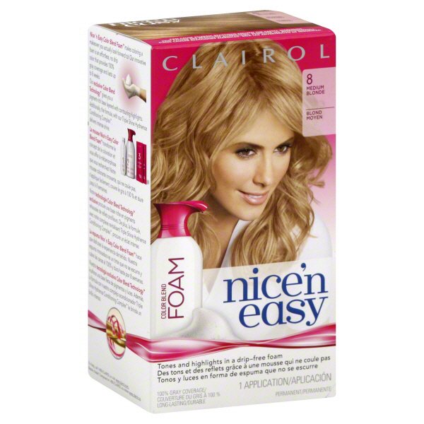 Clairol Nice 'N Easy Foam 8 Medium Blonde Shop Clairol Nice 'N Easy