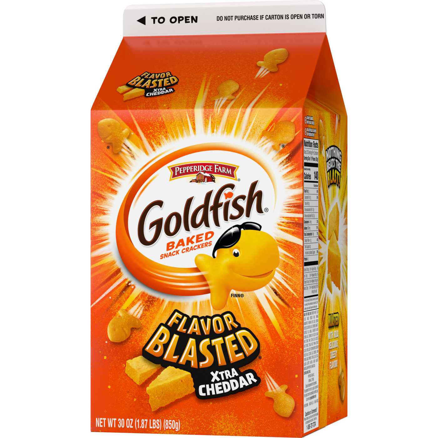 Pepperidge Farm Goldfish Flavor Blasted Xtra Cheddar Cheese Crackers; image 2 of 18