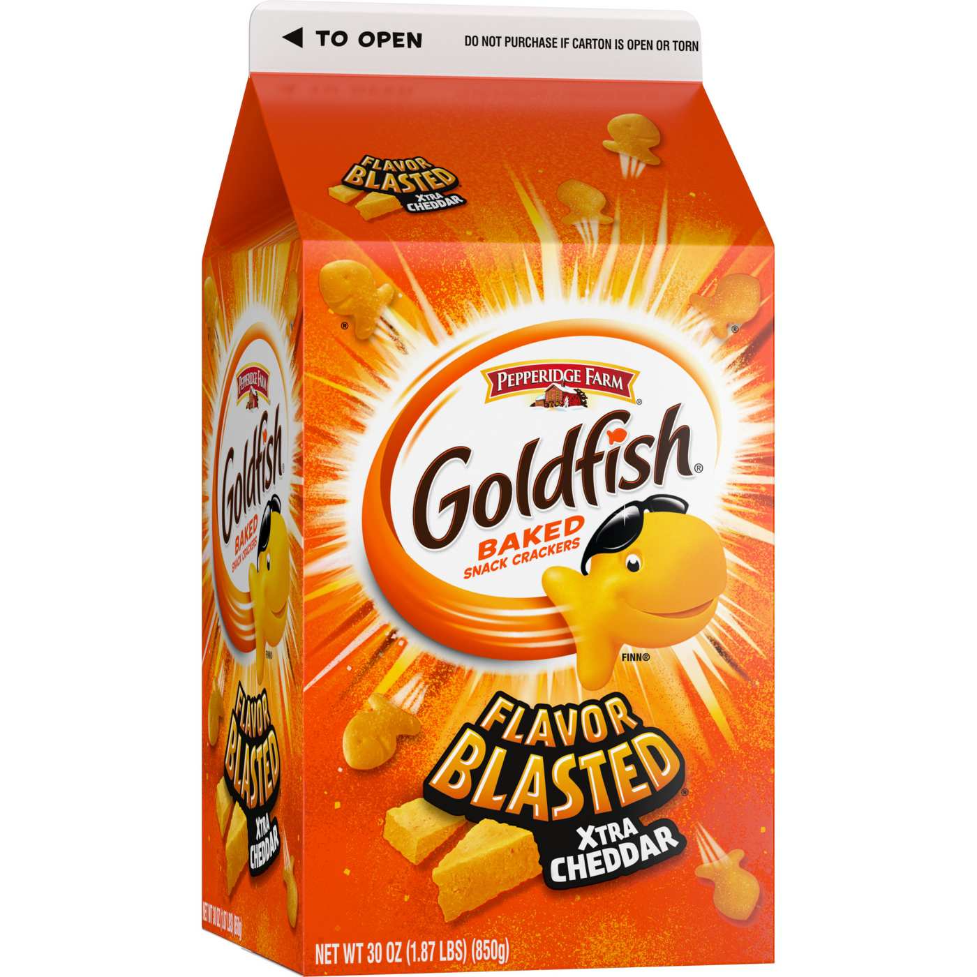 Pepperidge Farm Goldfish Flavor Blasted Xtra Cheddar Cheese Crackers; image 3 of 18