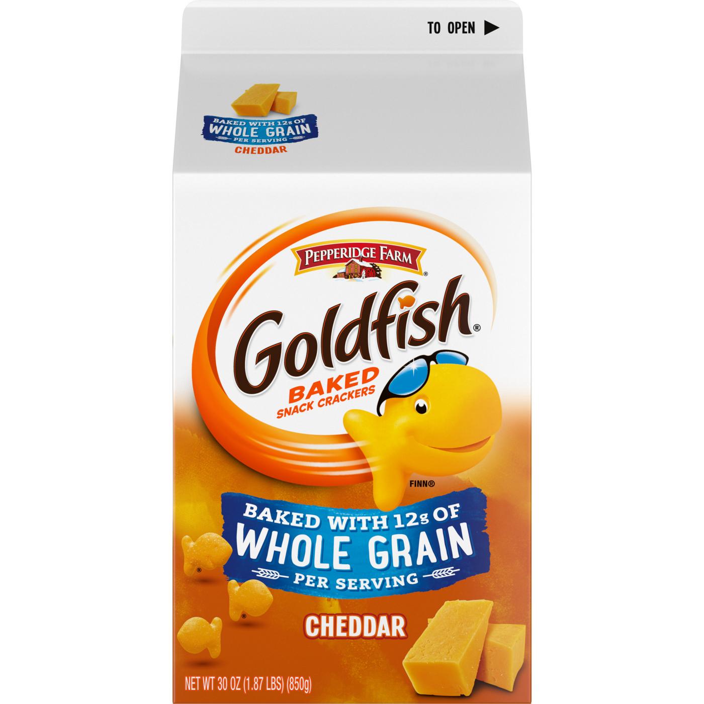 Pepperidge Farm Goldfish Baked with Whole Grain Cheddar Crackers; image 6 of 17