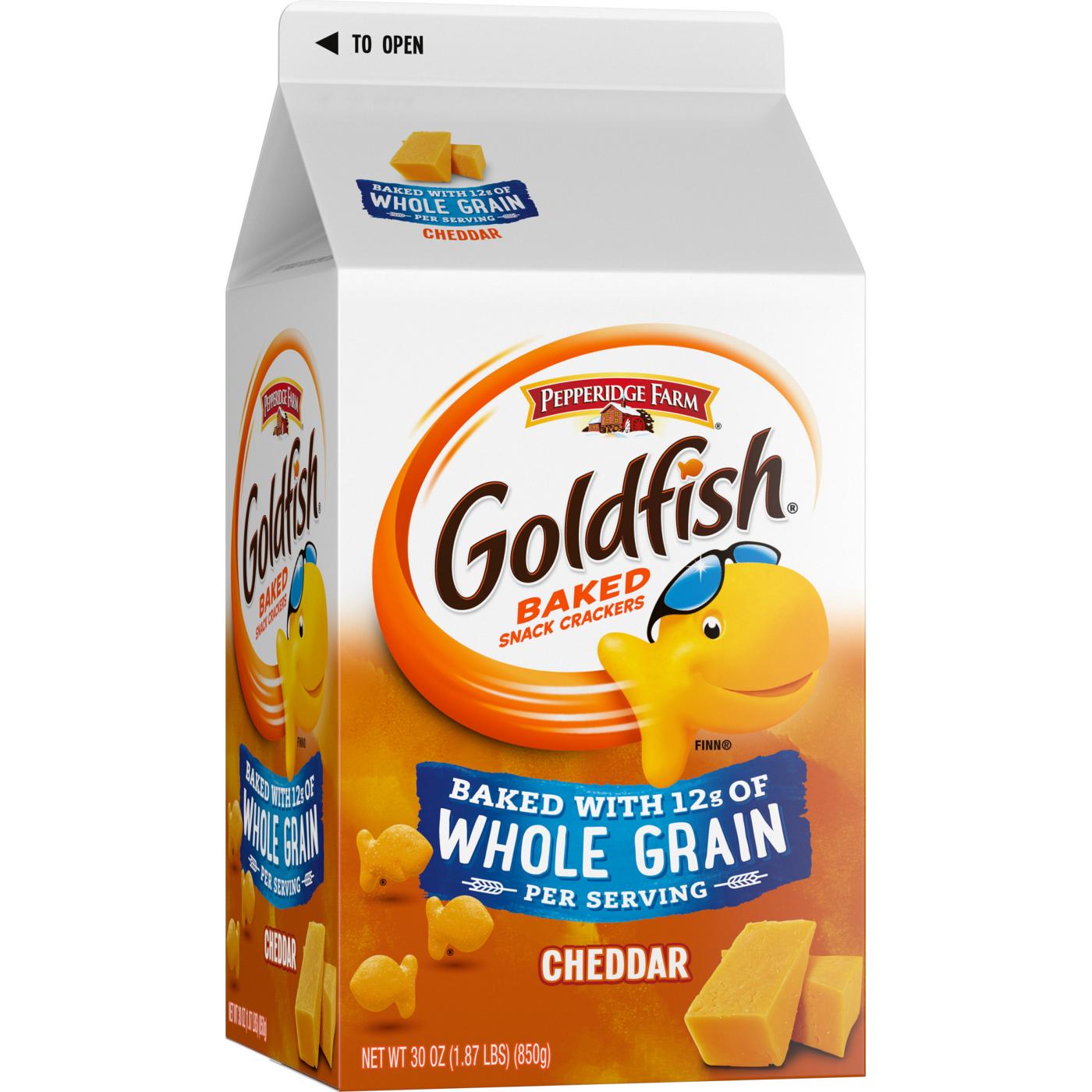 Pepperidge Farm Goldfish Baked with Whole Grain Cheddar Crackers; image 7 of 17