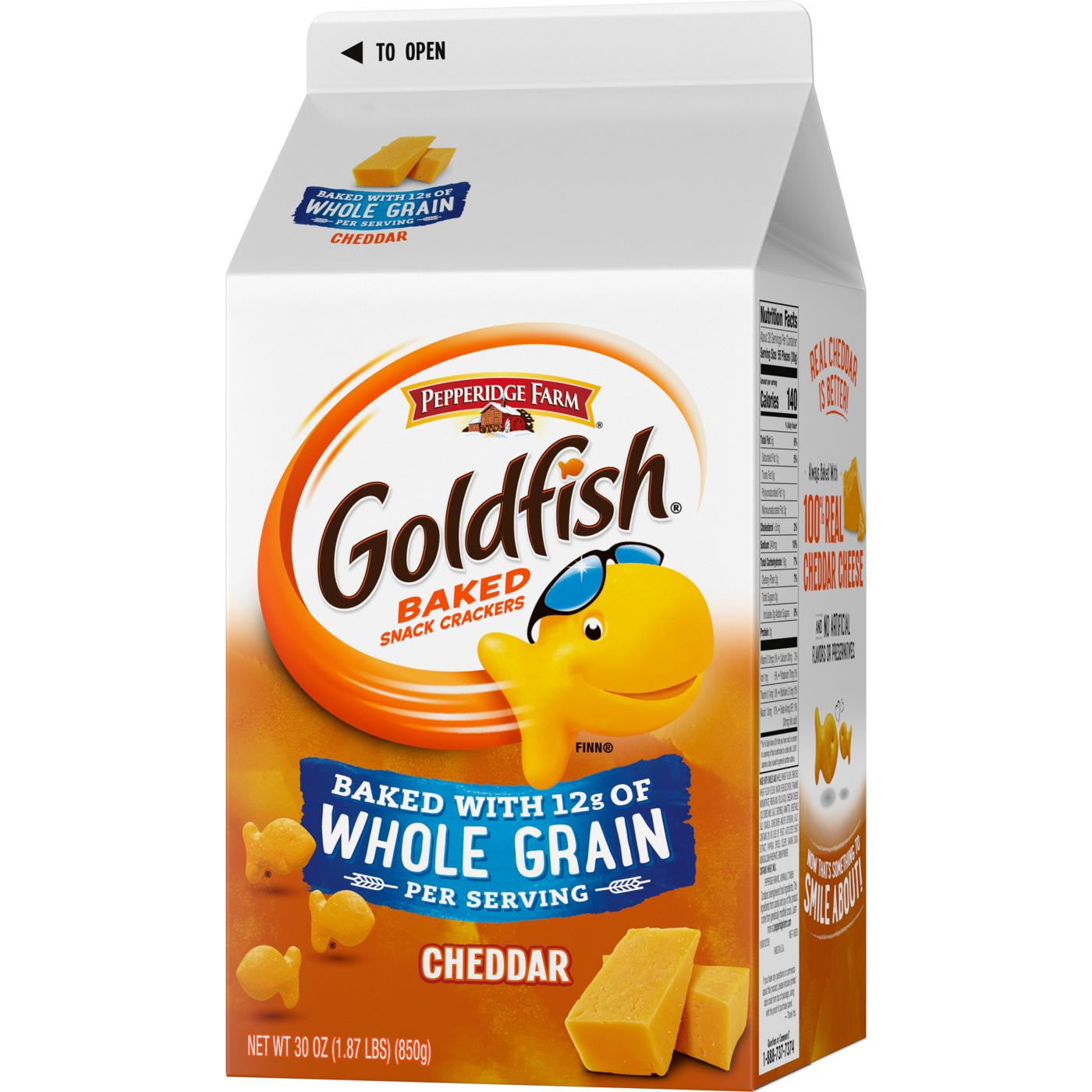 Pepperidge Farm Goldfish Baked with Whole Grain Cheddar Crackers; image 8 of 17