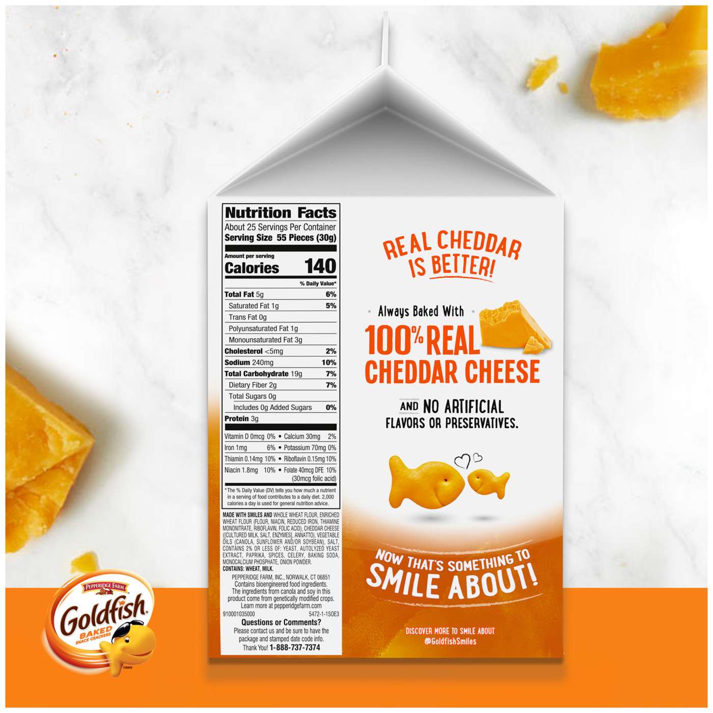 Pepperidge Farm Goldfish Baked with Whole Grain Cheddar Crackers; image 9 of 17