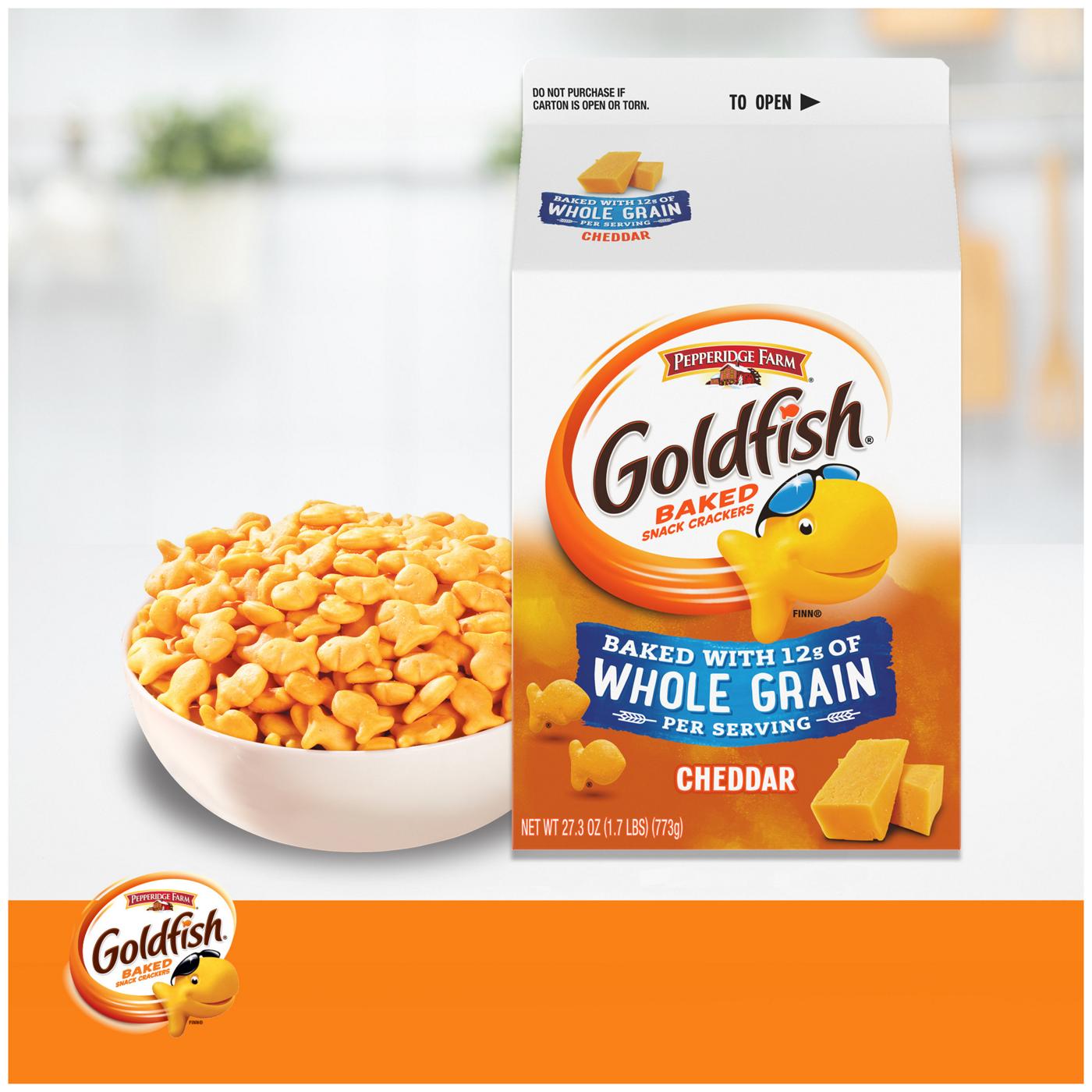 Pepperidge Farm Goldfish Baked with Whole Grain Cheddar Crackers; image 13 of 17