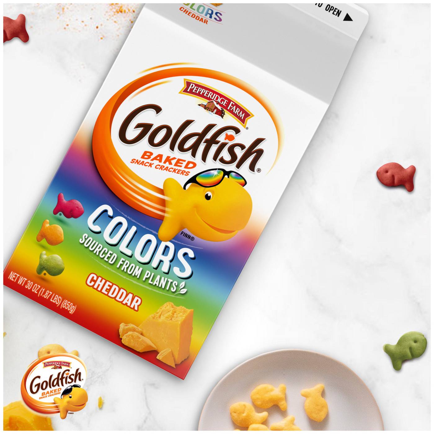 Goldfish Colors Cheddar Cheese Crackers; image 5 of 19