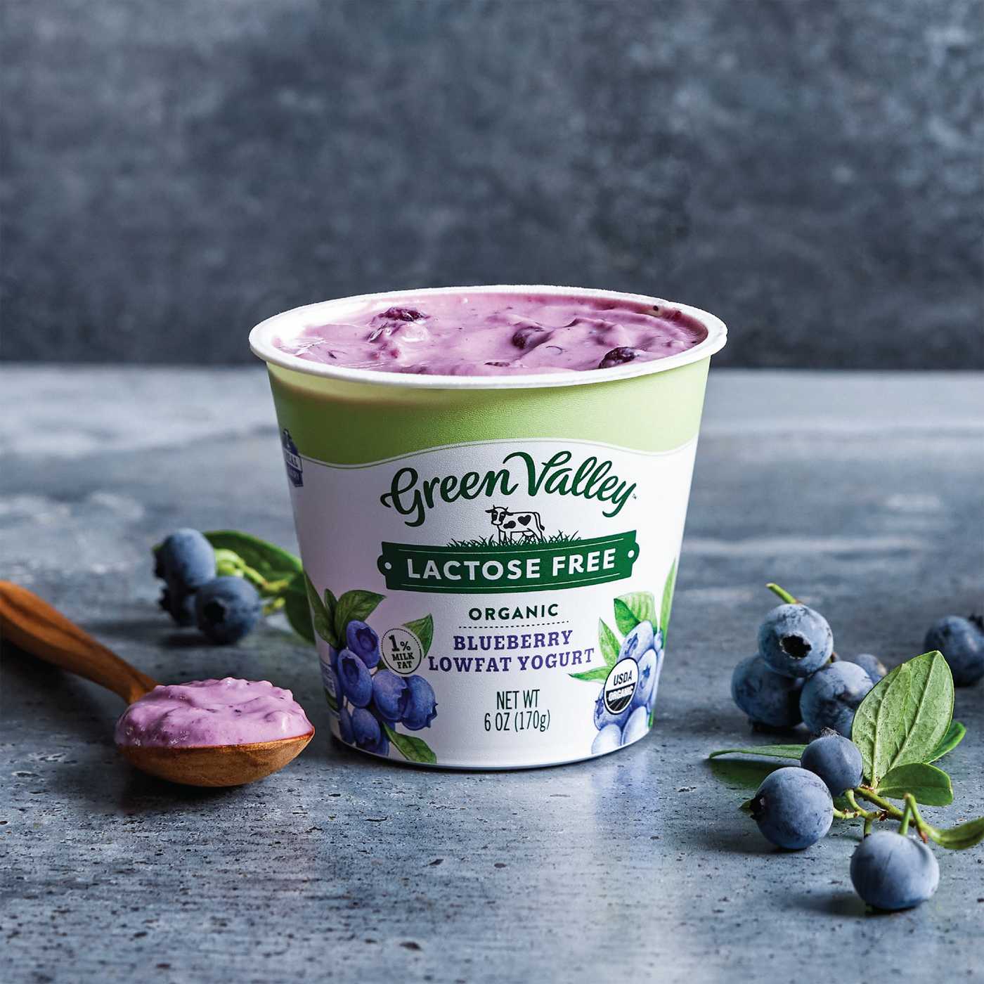 Green Valley Lactose Free Organic Blueberry Lowfat Yogurt; image 3 of 3