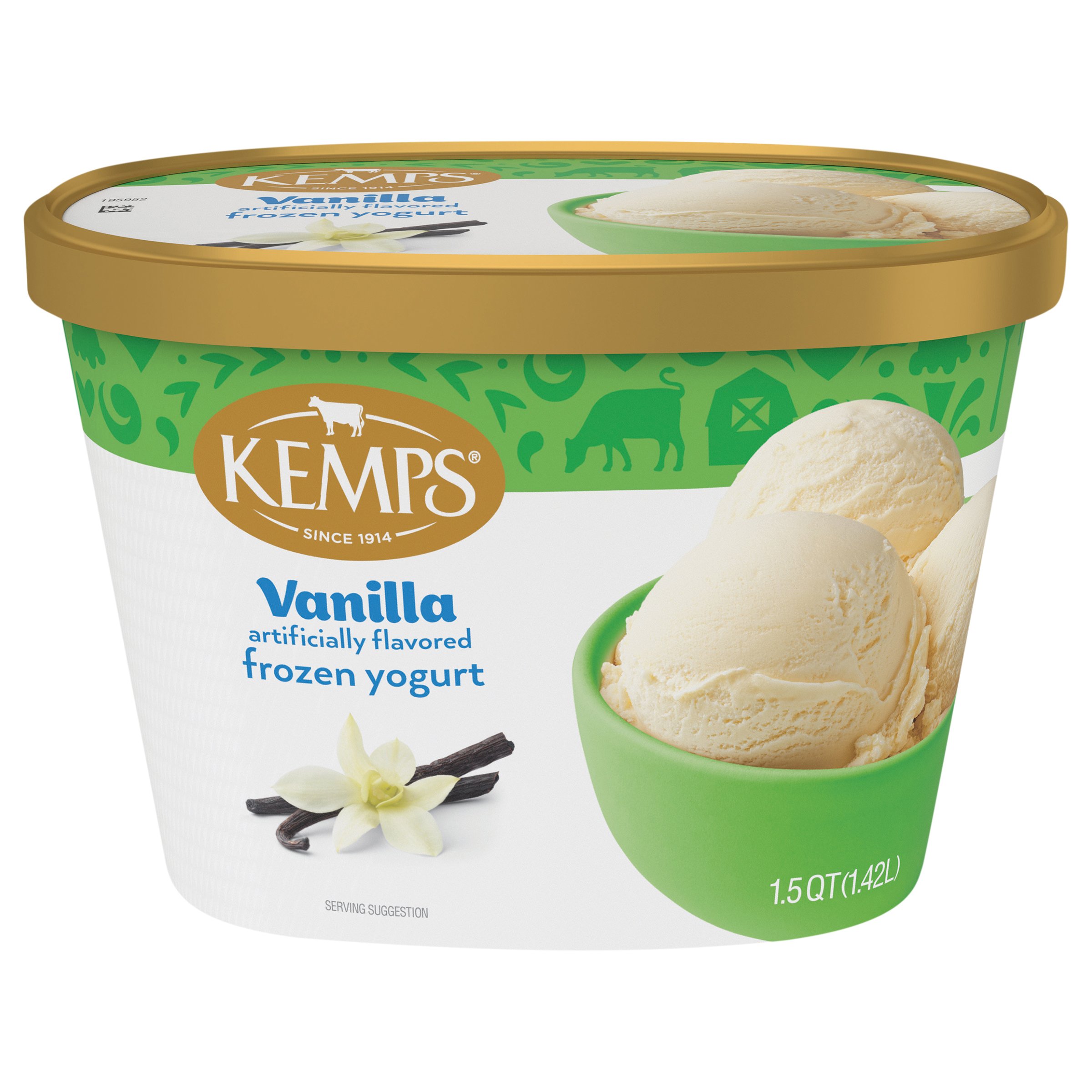 Kemps Smooth & Creamy Frozen Yogurt Vanilla Shop Frozen Yogurt at HEB