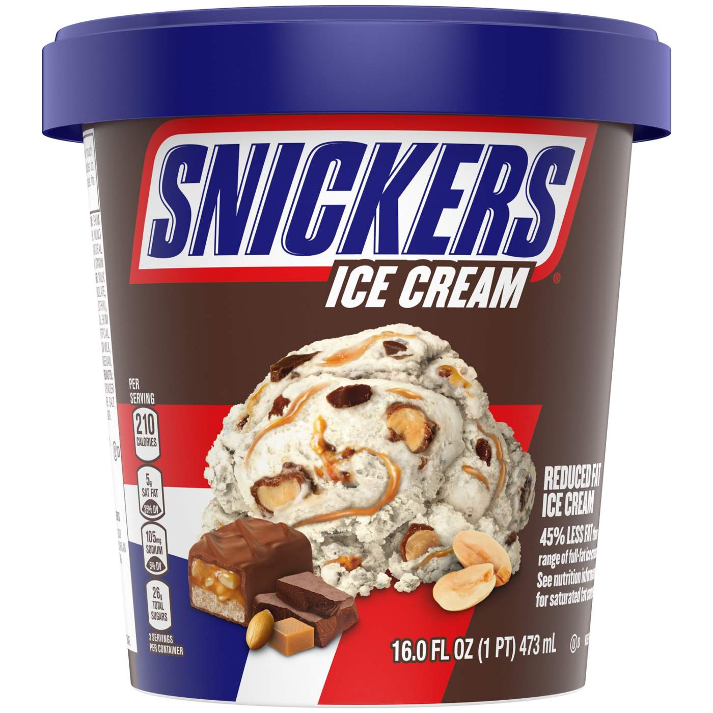 Snickers Vanilla Ice Cream; image 2 of 2