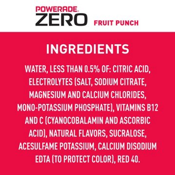 Powerade Zero Fruit Punch Sports Drink