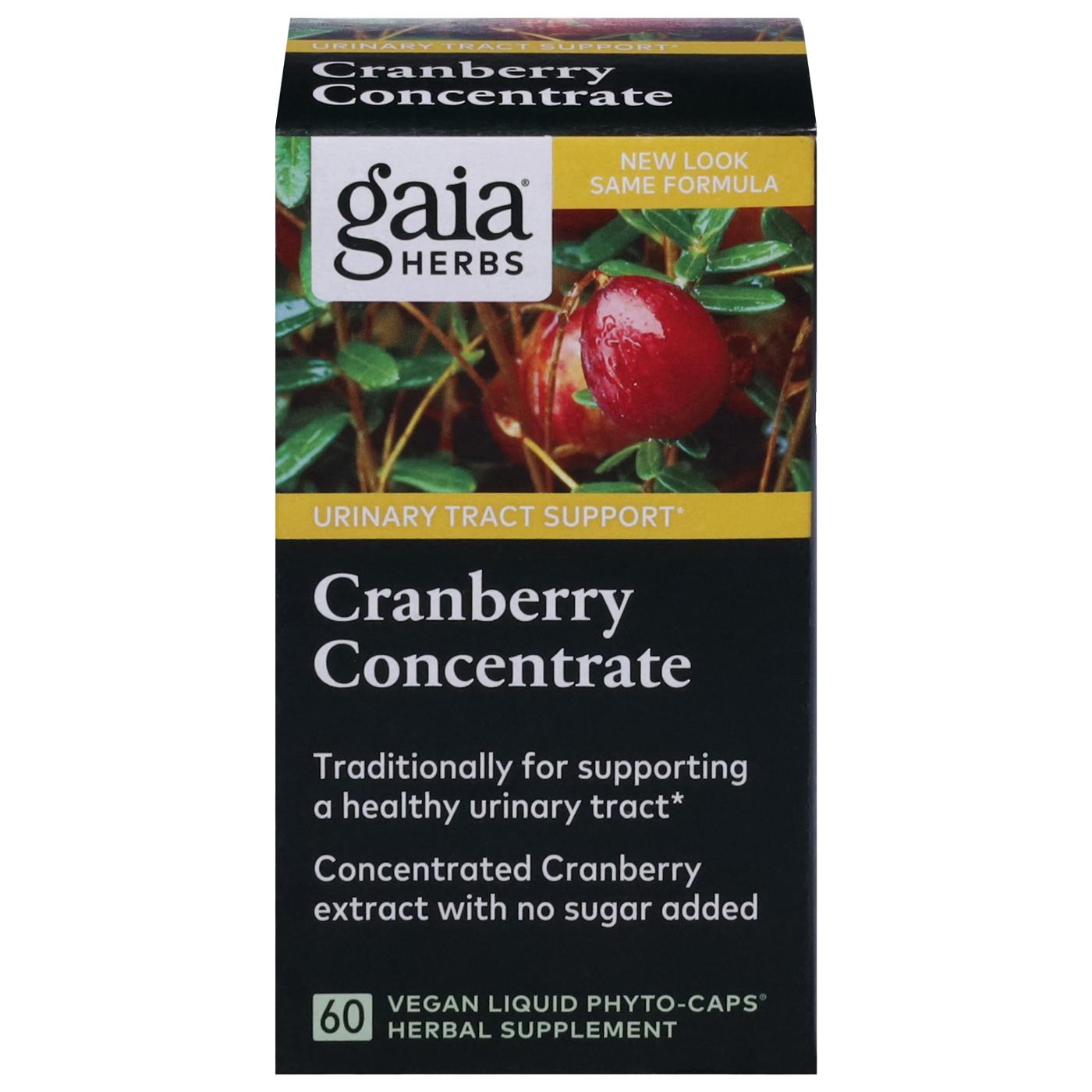 Gaia Herbs Cranberry Concentrate Urinary Tract Support Liquid Phyto-Caps; image 1 of 2