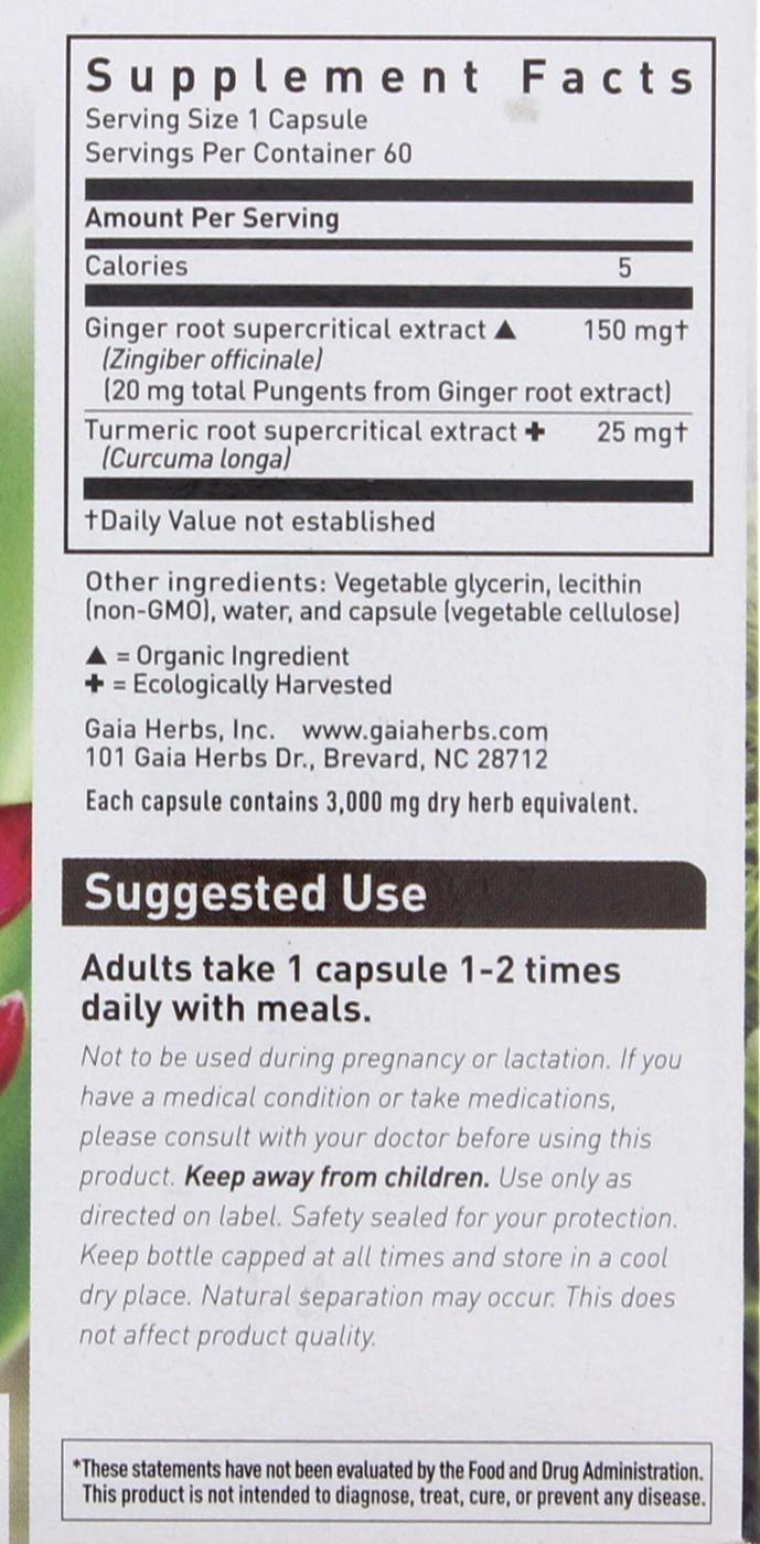 Gaia Herbs Ginger Supreme Liquid Phyto-Caps; image 2 of 2