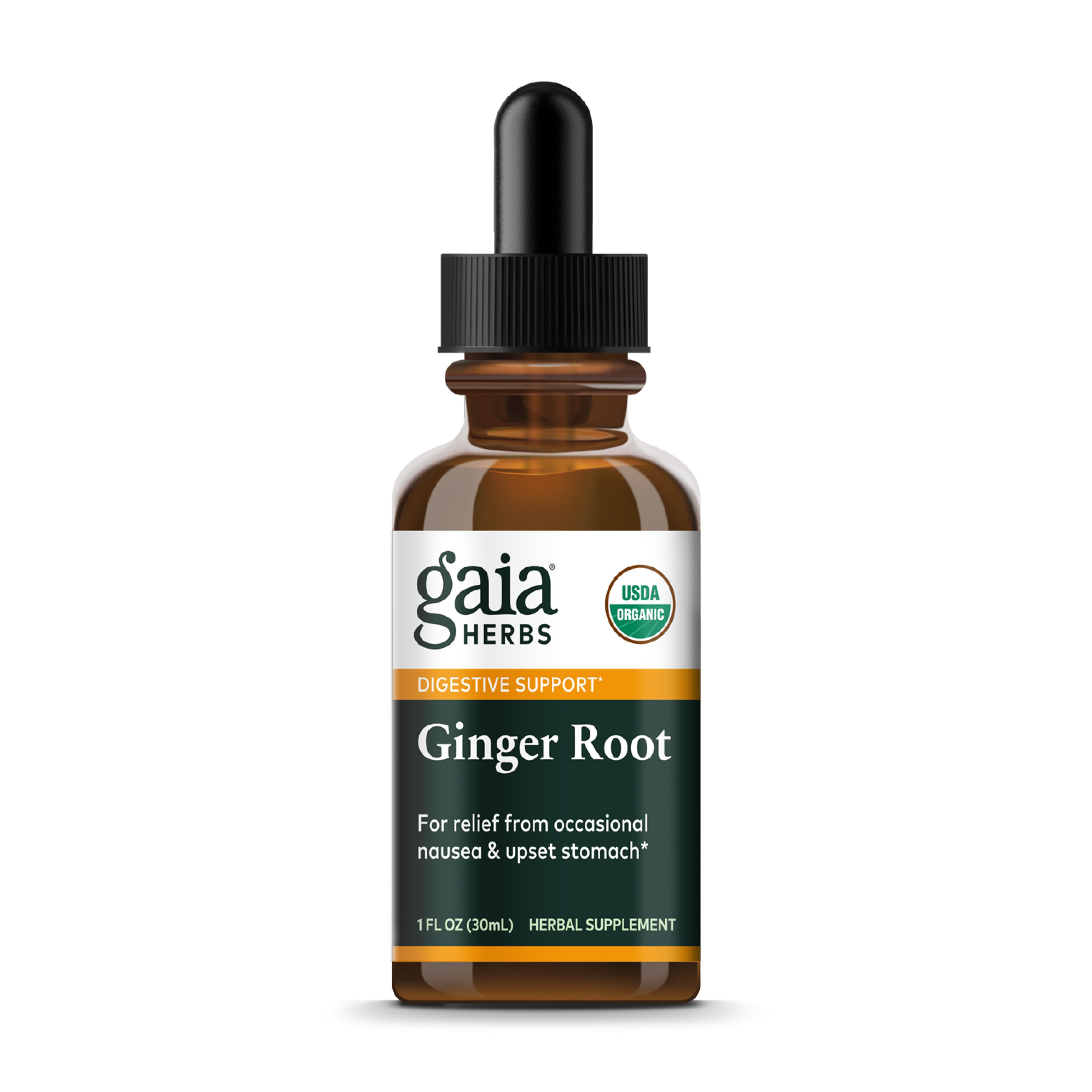 Gaia Herbs Ginger Root Certified Organic Extract Shop Herbs