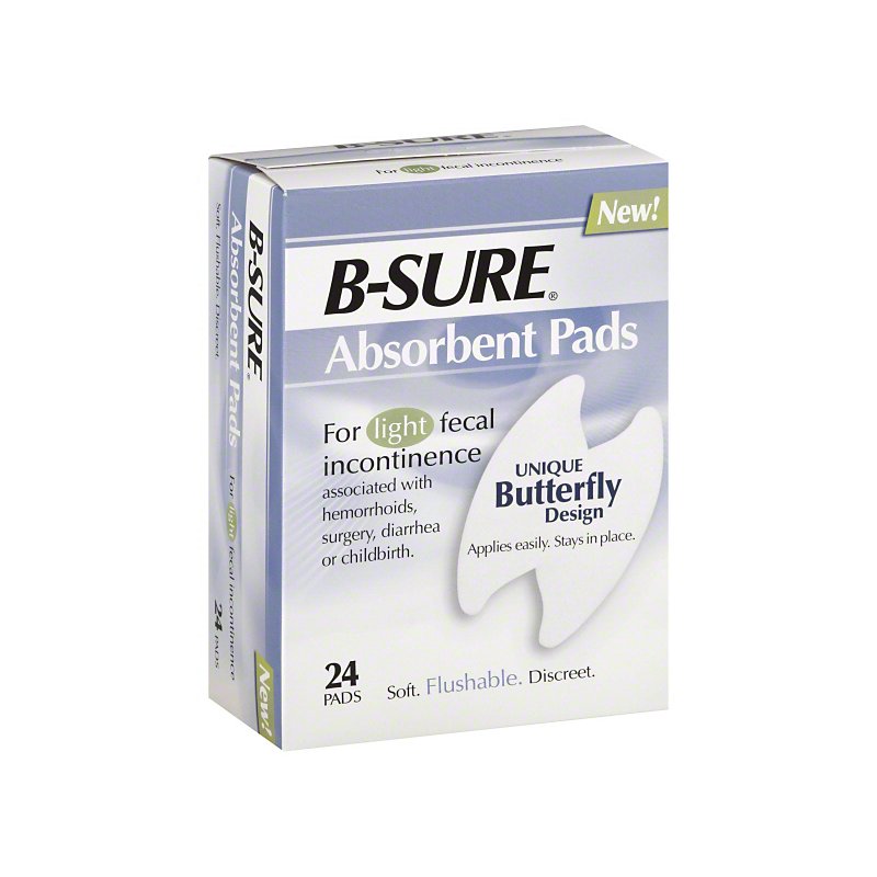 B-SURE Absorbent Fecal Incontinence Pad for light fecal incontinence and  anal leakage