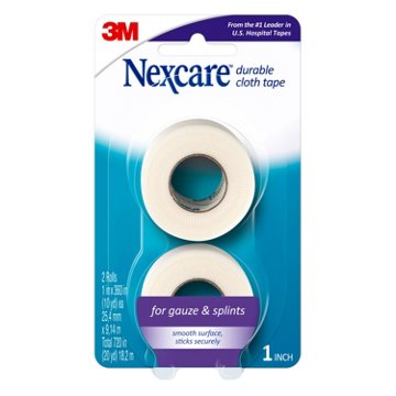 Nexcare 1 Inch Durable Cloth Tape, 2 ct