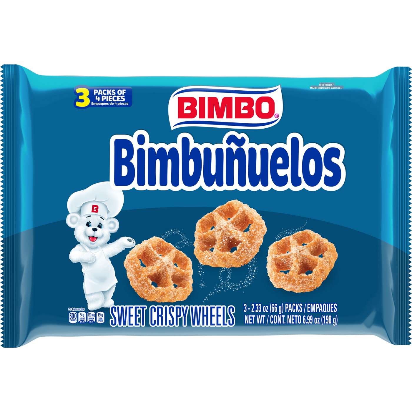 Bimbo Bimbuñuelos Sugar Sweet Crispy Wheels; image 1 of 3