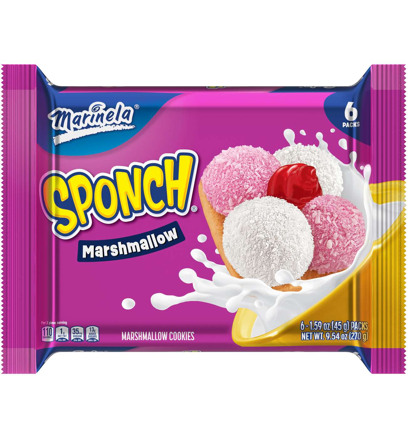 Marinela Sponch Marshmallow & Strawberry Coconut Cookies Snack Packs; image 8 of 8