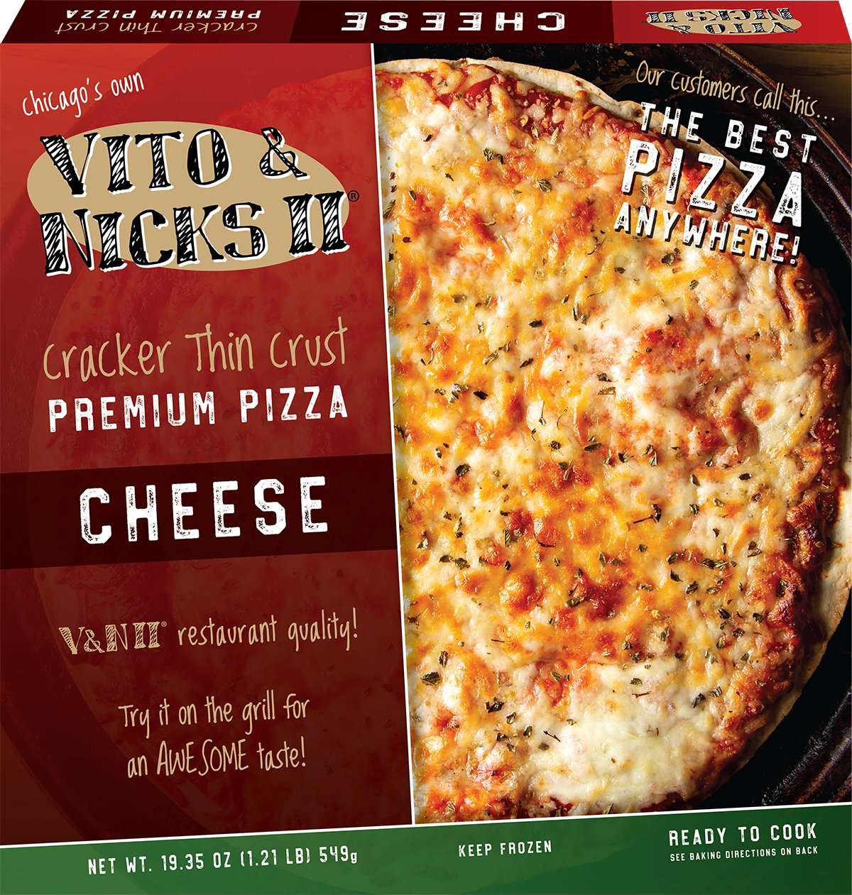 Vito & Nicks II Cheese Pizza, 19.51 oz | Central Market - Really