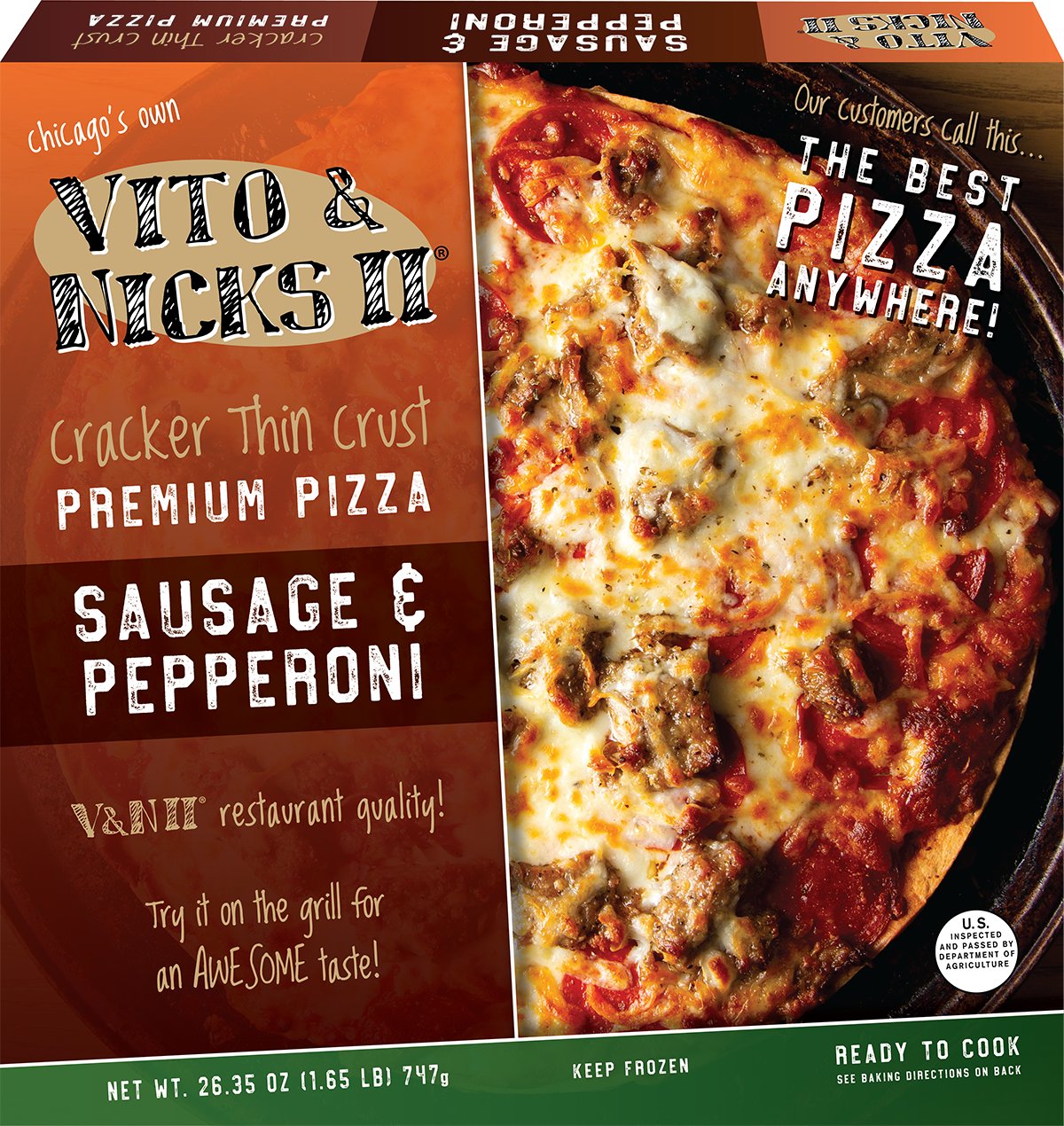 Vito & Nicks II Sausage and Pepperoni Pizza, 26.35 oz | Central
