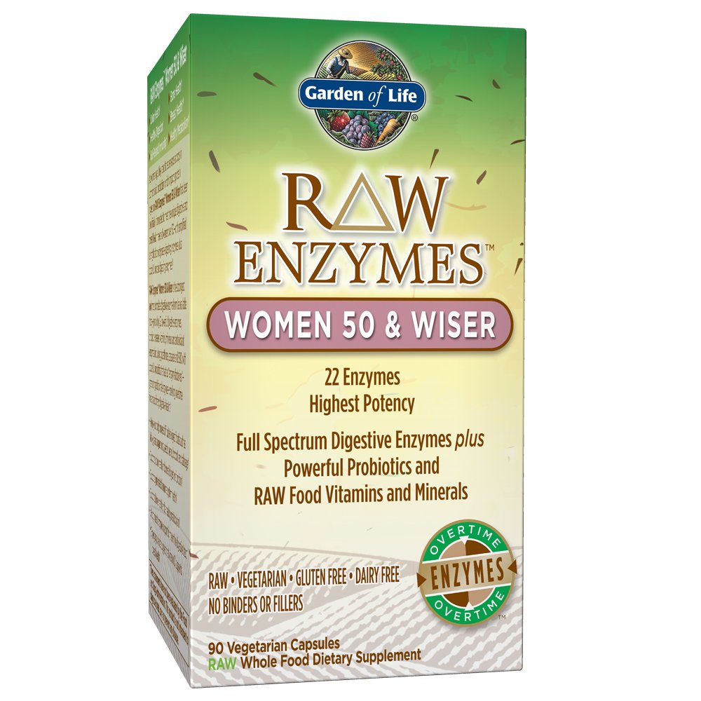 Garden of Life Raw Enzymes Women 50 & Wiser Capsules Shop Digestion