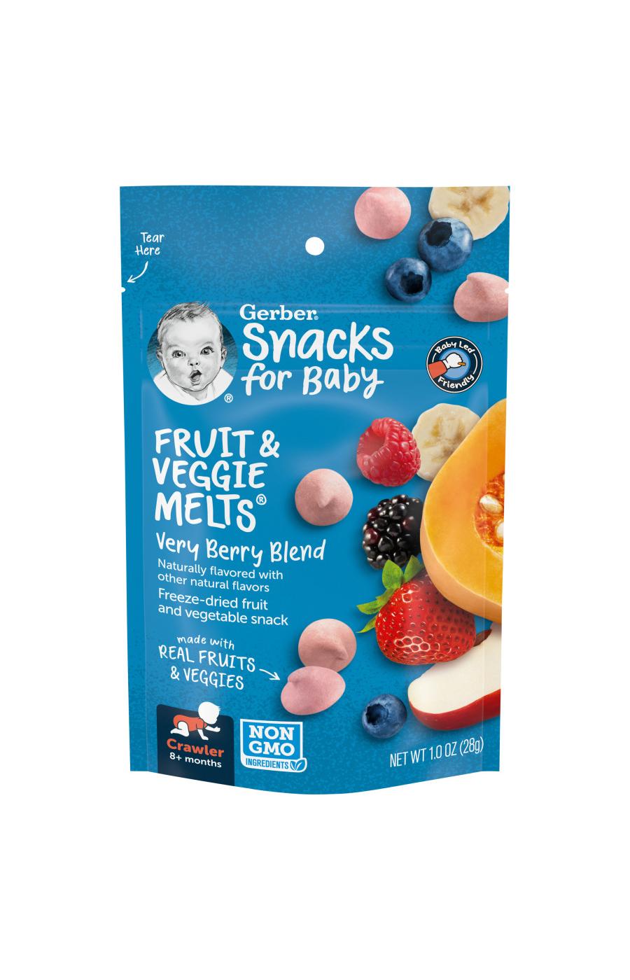 Gerber Snacks for Baby Fruit & Veggie Melts - Very Berry Blend; image 1 of 7