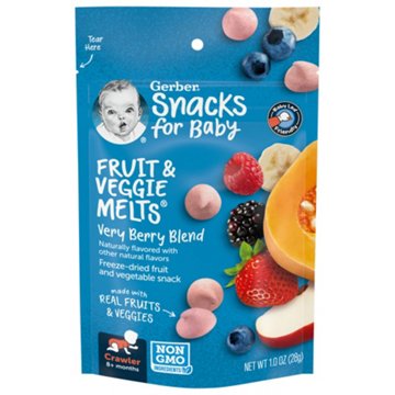 Gerber Snacks for Baby Fruit & Veggie Melts - Very Berry Blend, 1 oz