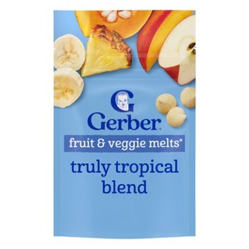 Gerber Snacks for Baby Fruit & Veggie Melts - Truly Tropical Blend, 1 oz