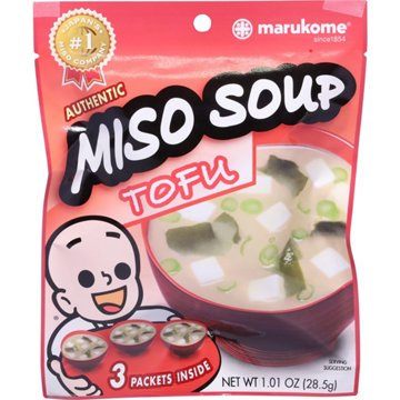 Marukome Miso Instant Soup Packs - Tofu, 3 ct