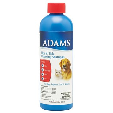 Adams Flea & Tick Cleansing Shampoo for Dogs, 12 oz