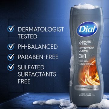 Dial Men 3-in-1 Body, Hair & Face Wash - Ultimate Clean