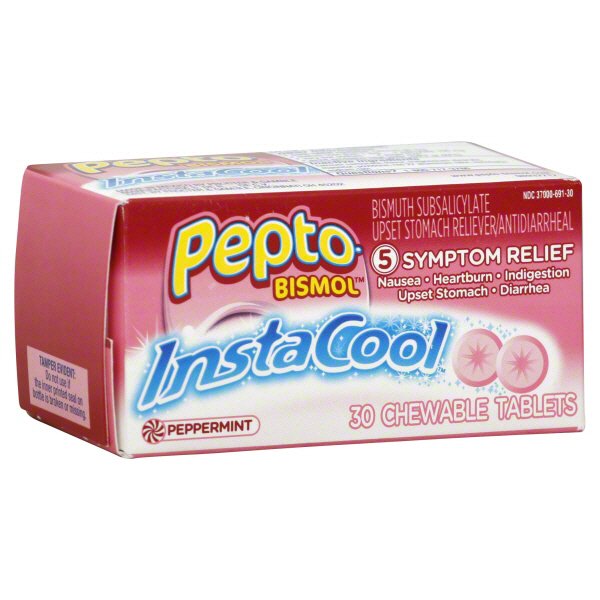 PeptoBismol InstaCool Peppermint Chewable Tablets Shop Digestion