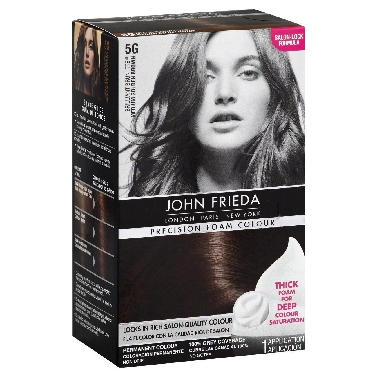 begroting De databank servet John Frieda Precission Foam Colour Medium Golden Brown Permanent Colour 5G  - Shop Hair Care at H-E-B