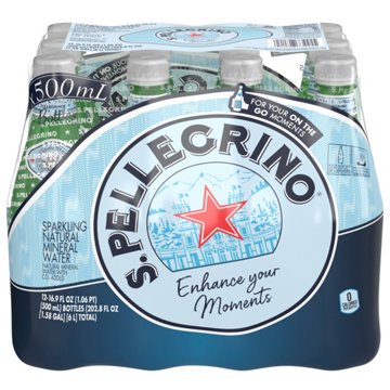 San Pellegrino Natural Sparkling Water 12 pk Bottles
