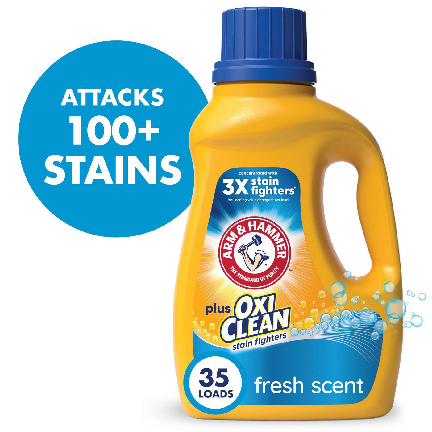 Arm & Hammer Plus OxiClean HE Liquid Laundry Detergent, 35 Loads - Fresh Scent; image 4 of 15