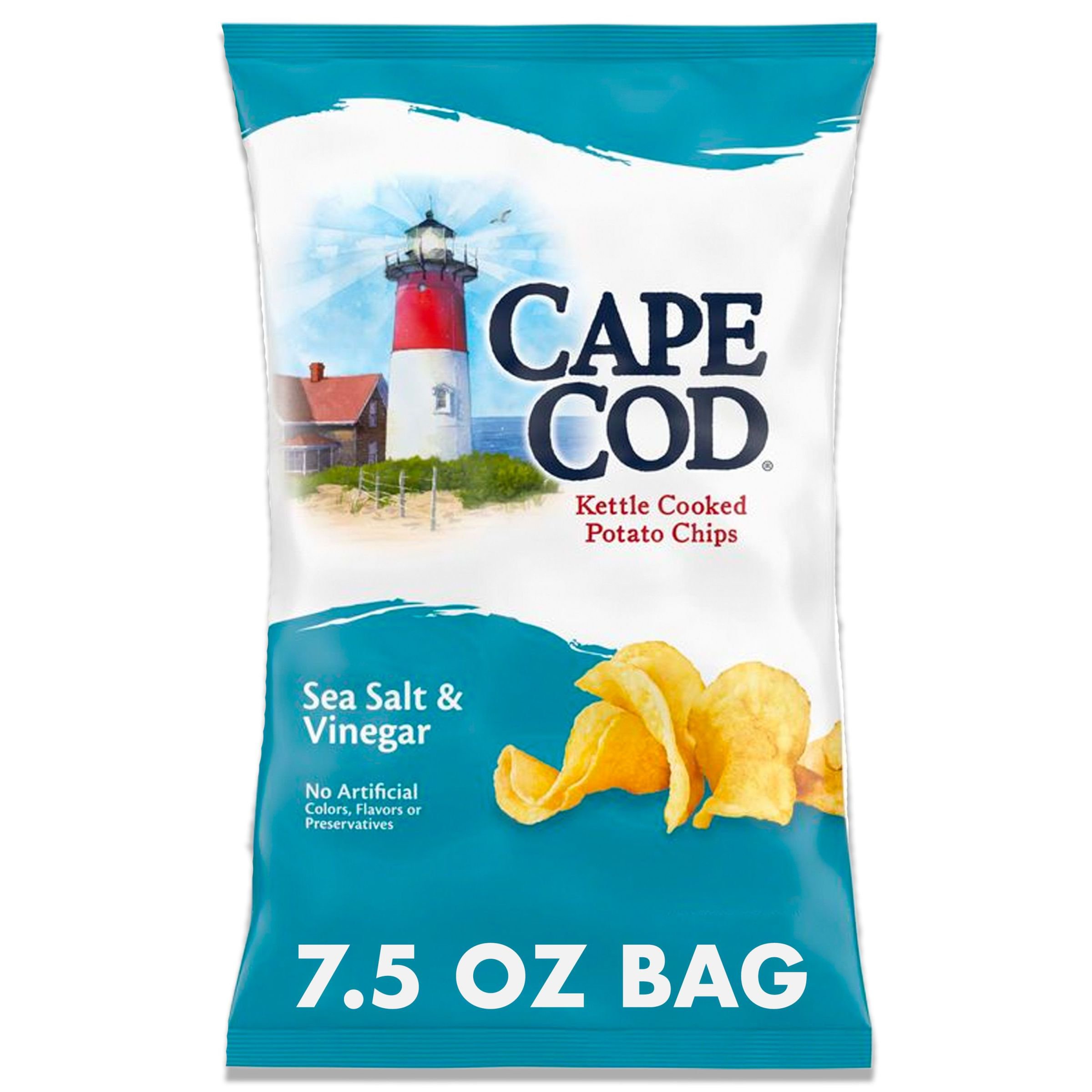 Cape Cod Sea Salt & Vinegar Kettle Cooked Potato Chips - Shop Chips at ...