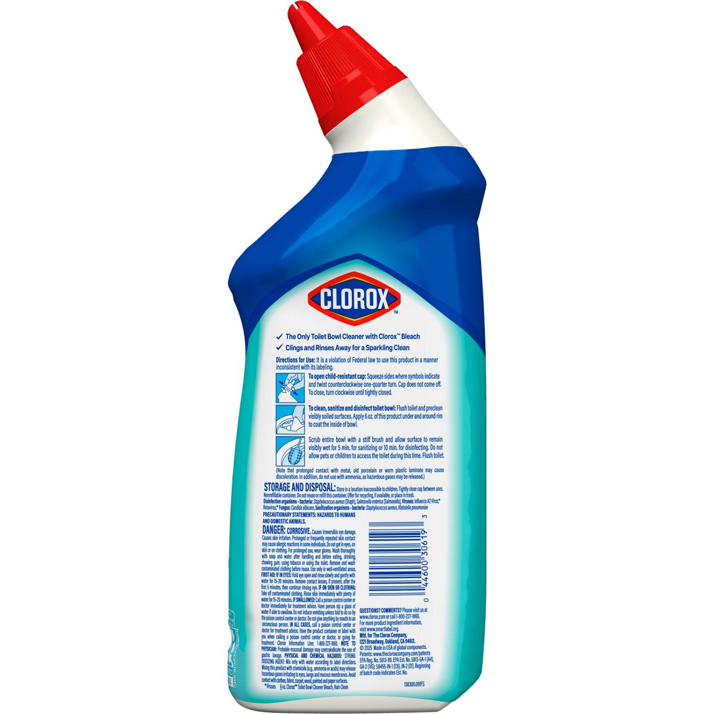 Clorox Clinging Bleach Gel Ocean Mist Toilet Bowl Cleaner; image 7 of 12