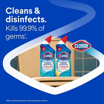 Clorox Toilet Bowl Cleaner Clinging Bleach Gel - Ocean Mist