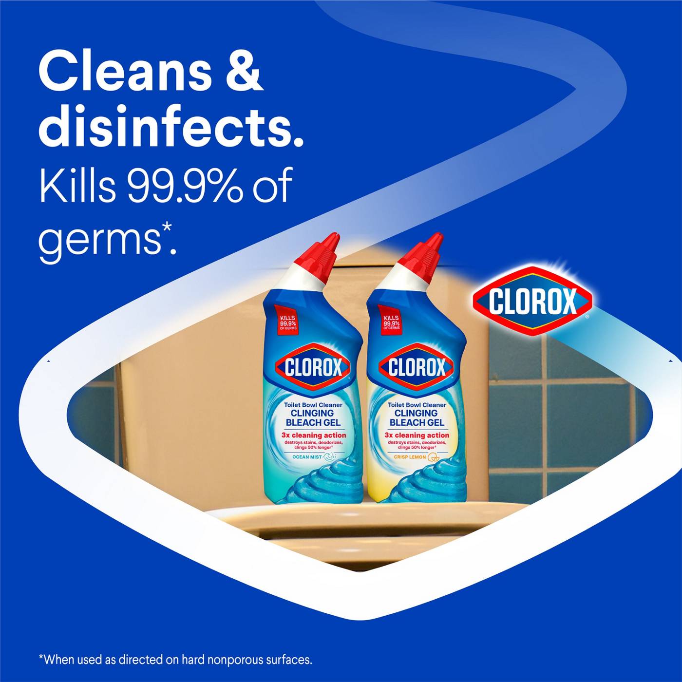Clorox Clinging Bleach Gel Ocean Mist Toilet Bowl Cleaner; image 10 of 12