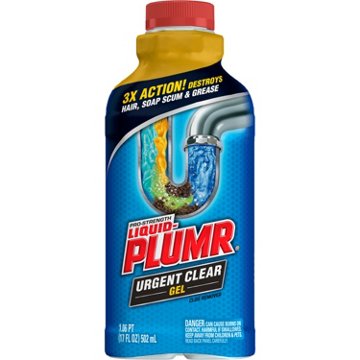 Liquid-Plumr Industrial Strength Urgent Clear - Liquid Drain Cleaner, 17 oz