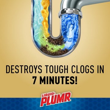 Liquid-Plumr Pro-Strength Urgent Clear Liquid Drain Cleaner, 17 oz