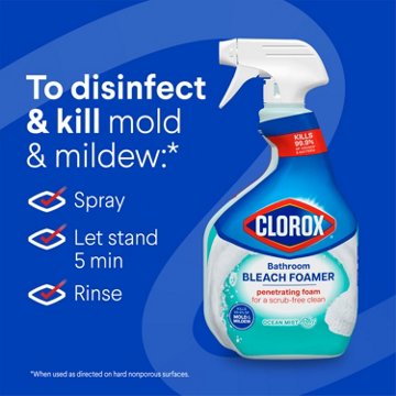 Clorox Bathroom Bleach Foamer Spray - Ocean Mist, 30 oz