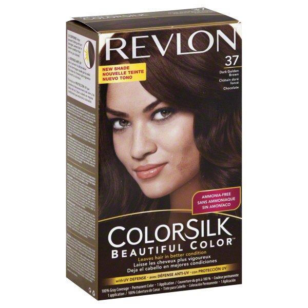 Revlon Colorsilk 37 Dark Golden Brown Permanent Color Shop Hair Color At H E B,Dark Gray Green Exterior House Paint Colors