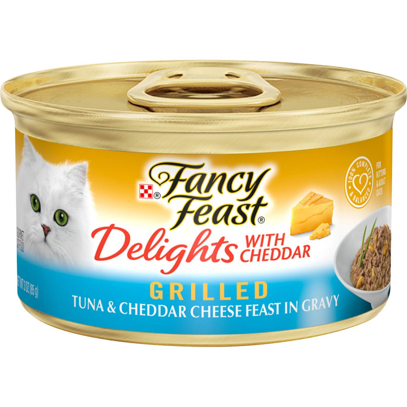 Fancy Feast Purina Fancy Feast Grilled Gravy Wet Cat Food, Delights Grilled Tuna & Cheddar Cheese Feast; image 1 of 7