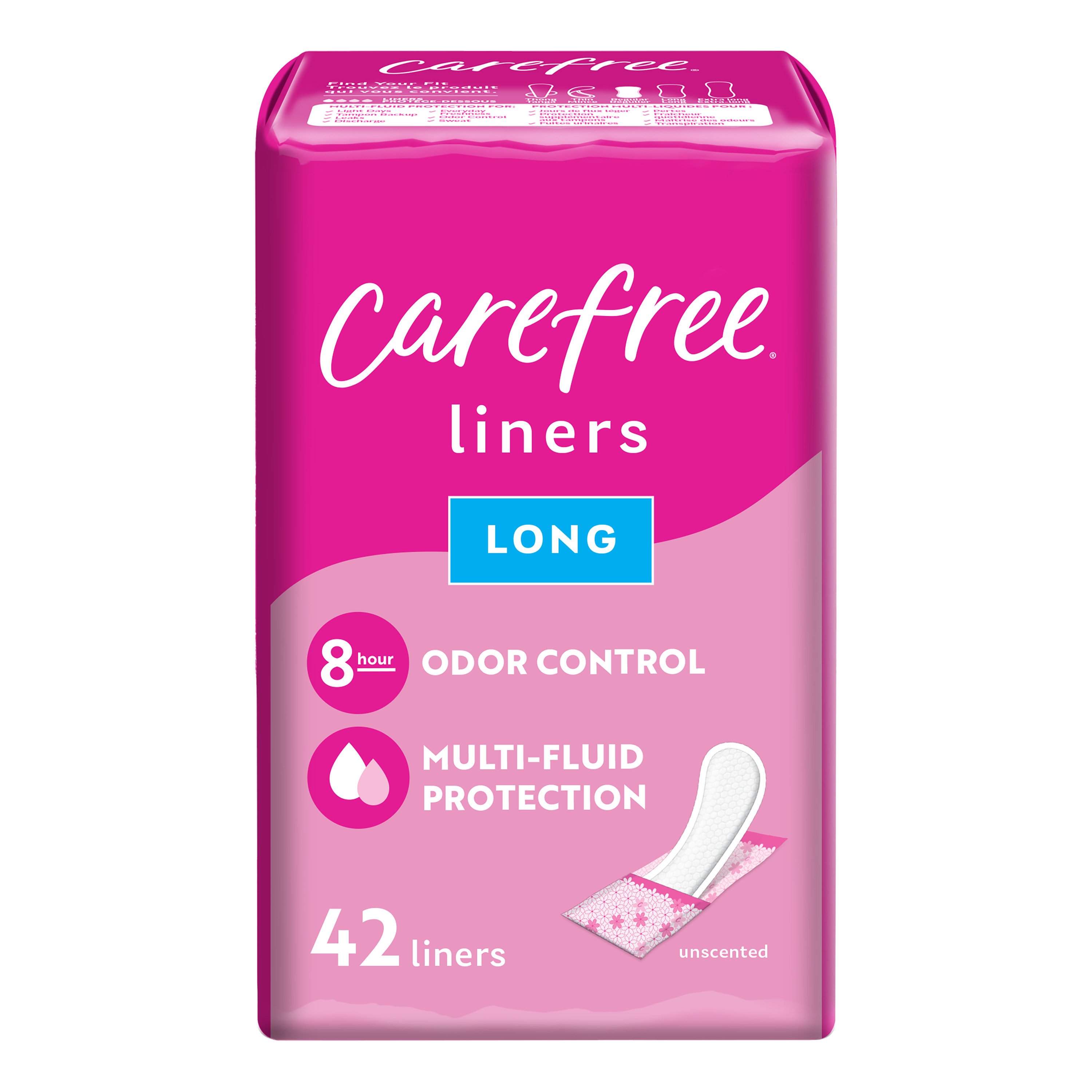 Carefree Panty Liners Long Shop Pads & Liners at HEB